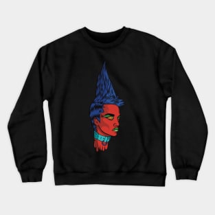 80s Punk Girl Crewneck Sweatshirt